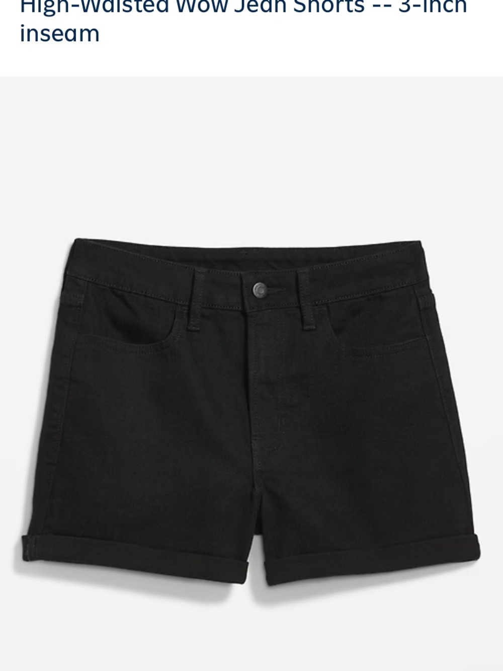 Old Navy Black High-Rise Denim Shorts